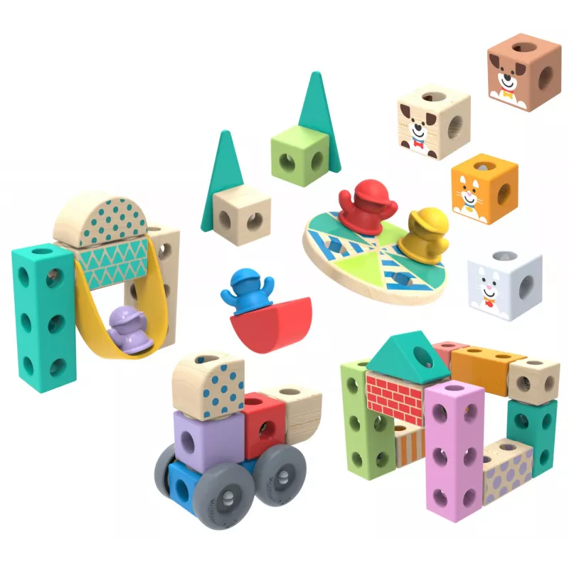 Melissa & Doug MDT BBN Blockables Town Pyst GML, 2 Jahr(e), 73 Stk., Kunststoff, Holz