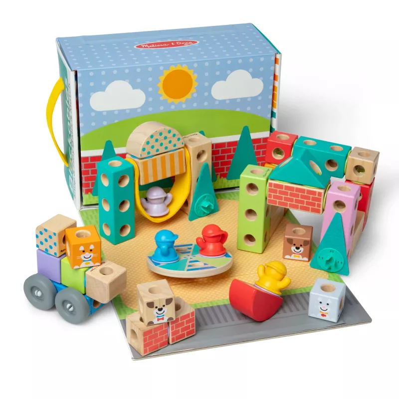 Melissa & Doug MDT BBN Blockables Town Pyst GML, 2 Jahr(e), 73 Stk., Kunststoff, Holz