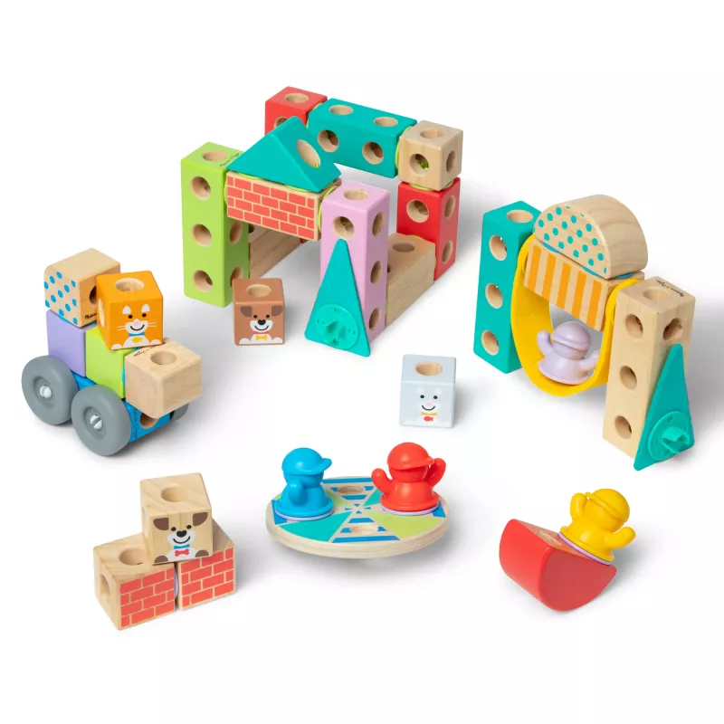 Melissa & Doug MDT BBN Blockables Town Pyst GML, 2 Jahr(e), 73 Stk., Kunststoff, Holz