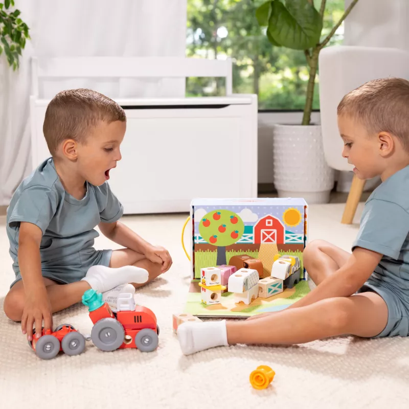 Melissa & Doug MDT BBN Blockables Farm GML, 2 Jahr(e), 56 Stück(e), Kunststoff, Holz