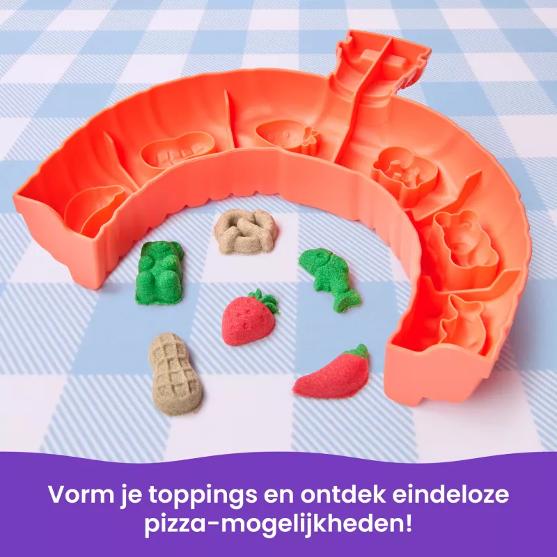 Kinetic Sand, SquishPizza Aufgehender Pizzaofen Spielset, Kreative Ostergeschenke, Enthält 1 lb formbaren Spielsand & 5 Werkzeuge, Spielzeuglebensmittel Kunsthandwerk Kinderspielzeug