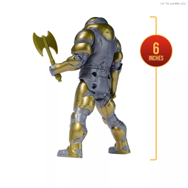 Actionfigur Superman Hammer of Boravia 6 Zoll, Filmstil, enthält 2 Zubehörteile, Gold/Grau