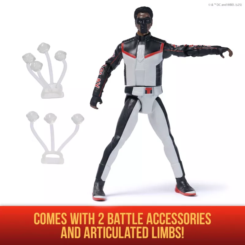 DC Comics, SUPERMAN, Mr. Terrific, Epic Strike Actionfigur, 15 cm groß, authentisches Film-Design, enthält 2 Zubehörteile, Spielzeug für Jungen und Mädchen ab 4 Jahren