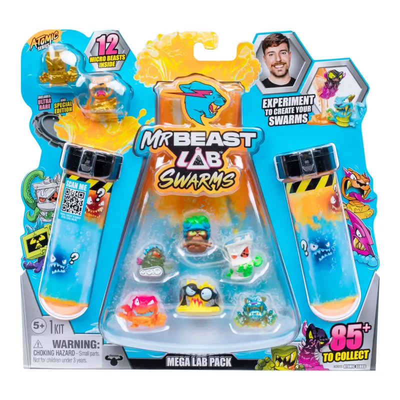 Moose Toys MrBeast Lab Swarms II Atomic 12er-Pack, 5 Jahre, Mehrfarbig