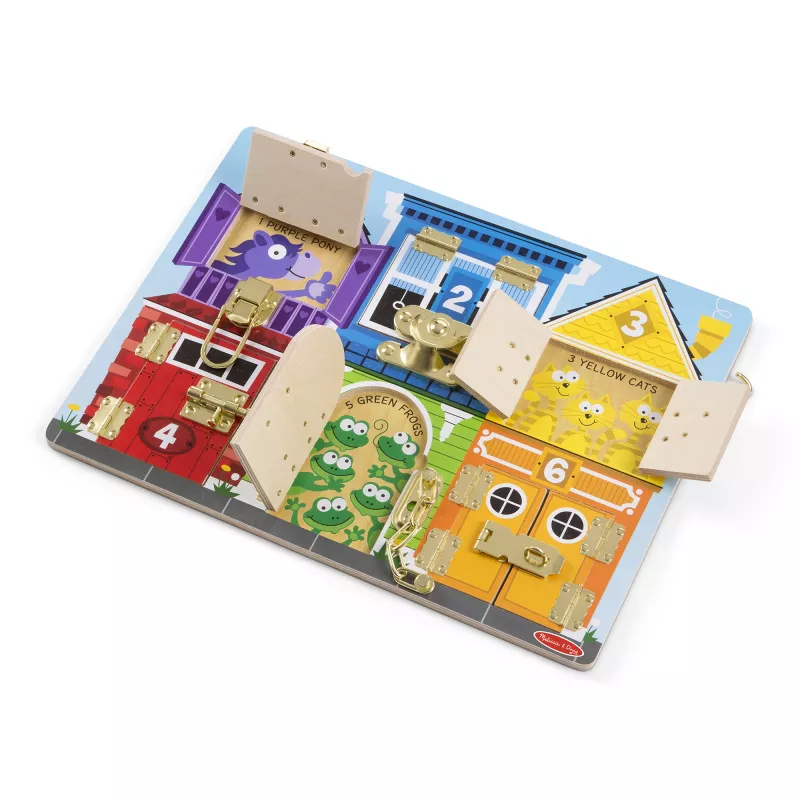 Melissa & Doug MDT MSK Latches Board Display GML, 3 yr(s), Holz, Mehrfarbig