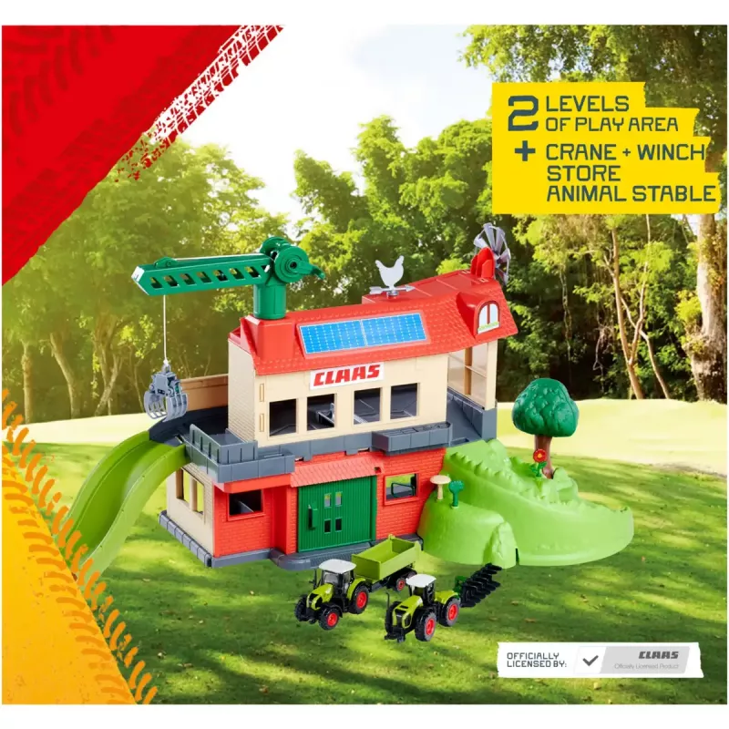 Playset Simba‑Dickie Majorette CLAAS Farm Playset — Spielgebäude, Bauernhof-Themenset