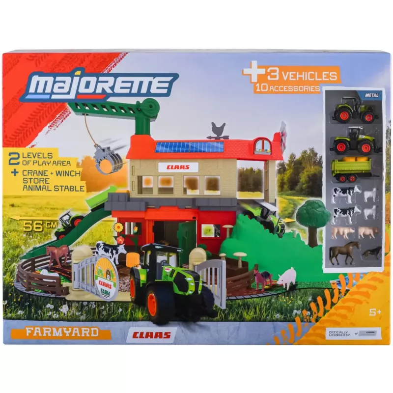 Playset Simba‑Dickie Majorette CLAAS Farm Playset — Spielgebäude, Bauernhof-Themenset