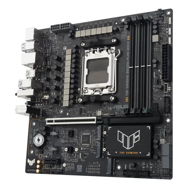 Motherboard ASUS TUF GAMING B850M-PLUS WIFI7 micro ATX, AMD B850, Sockel AM5, DDR5, 4 DIMM, 256GB, Wi‑Fi 7, 2,5Gb LAN