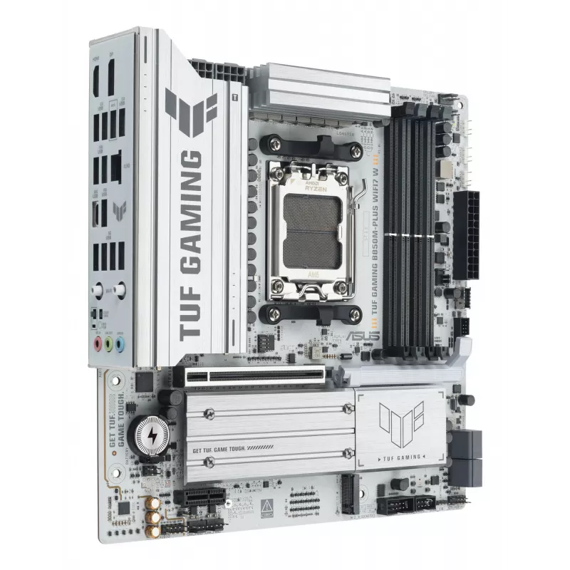 Motherboard ASUS TUF GAMING B850M-PLUS WIFI7 W, AMD B850, Sockel AM5, micro ATX, DDR5, 4×DIMM, bis zu 256 GB, Wi‑Fi 7, 2,5Gb Ethernet