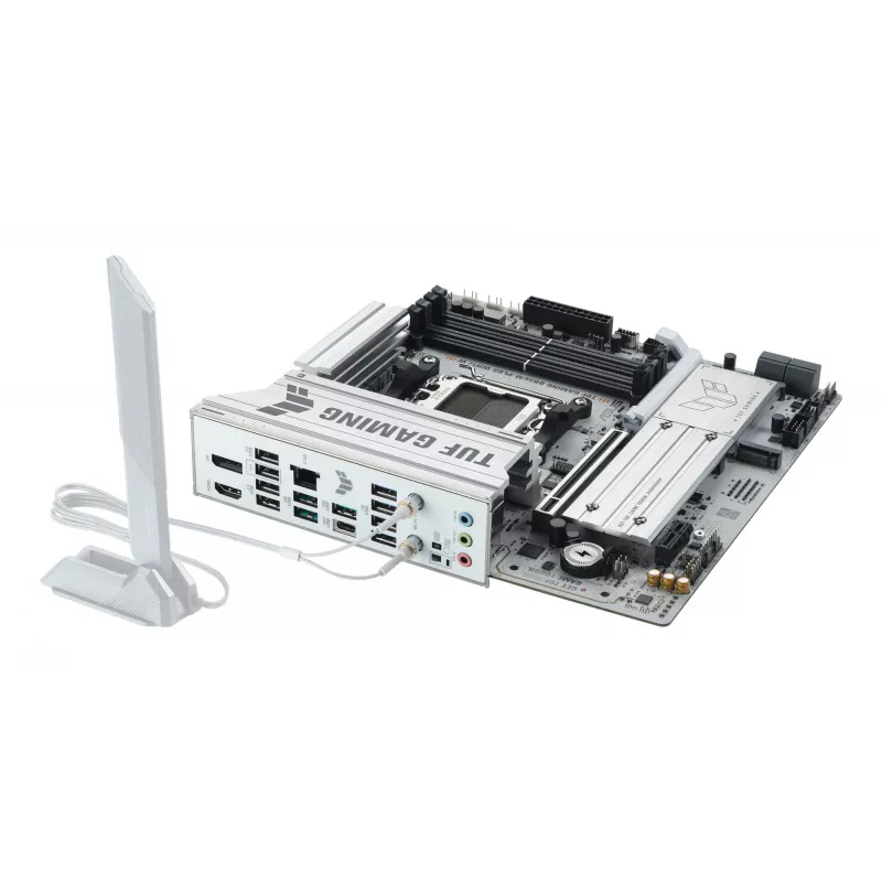 Motherboard ASUS TUF GAMING B850M-PLUS WIFI7 W, AMD B850, Sockel AM5, micro ATX, DDR5, 4×DIMM, bis zu 256 GB, Wi‑Fi 7, 2,5Gb Ethernet