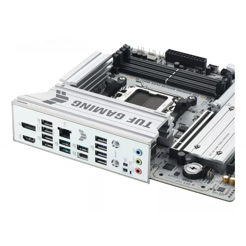 Motherboard ASUS TUF GAMING B850M-PLUS WIFI7 W, AMD B850, Sockel AM5, micro ATX, DDR5, 4×DIMM, bis zu 256 GB, Wi‑Fi 7, 2,5Gb Ethernet