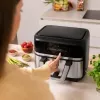 Heißluftfritteuse Cecotec Cecofry Dual 9000 9 L 2850 W Schwarz Edelstahl