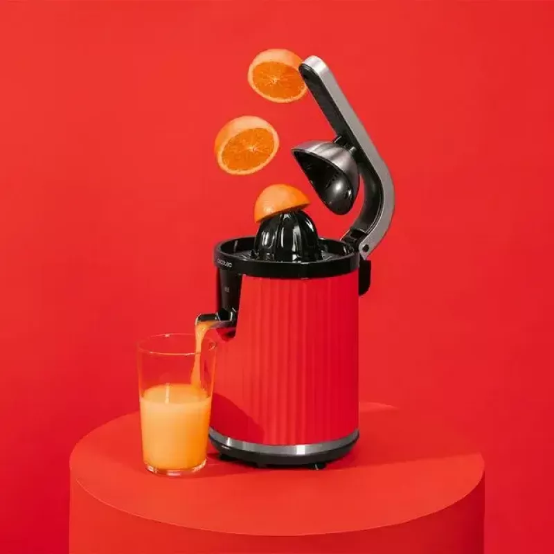 Slow Juicer Cecotec Xqueeze RetroJuice 600 600 W Schwarz Rot Edelstahl