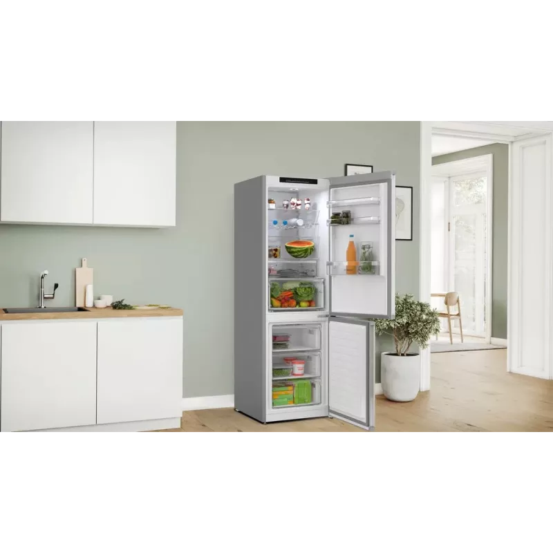 Bosch Serie 4 KGN362LAF Kühl-Gefrierkombination Freistehend 321 L Metallic