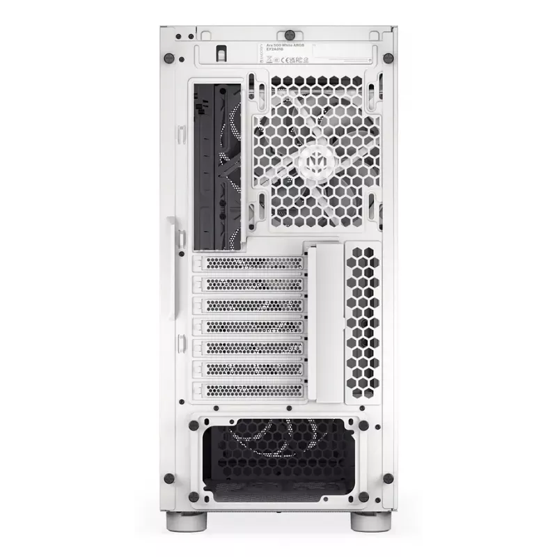 PC-Midi-Tower-Gehäuse ENDORFY ARX 500 ARGB Weiß – gehärtetes Glas, unterstützt ATX/Micro-ATX/Mini-ITX, 3x140 mm vorne + 1x140 mm hinten, 1×3,5-Zoll- + 6×2,5-Zoll-Einschübe