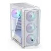 PC-Midi-Tower-Gehäuse ENDORFY ARX 500 ARGB Weiß – gehärtetes Glas, unterstützt ATX/Micro-ATX/Mini-ITX, 3x140 mm vorne + 1x140 mm hinten, 1×3,5-Zoll- + 6×2,5-Zoll-Einschübe