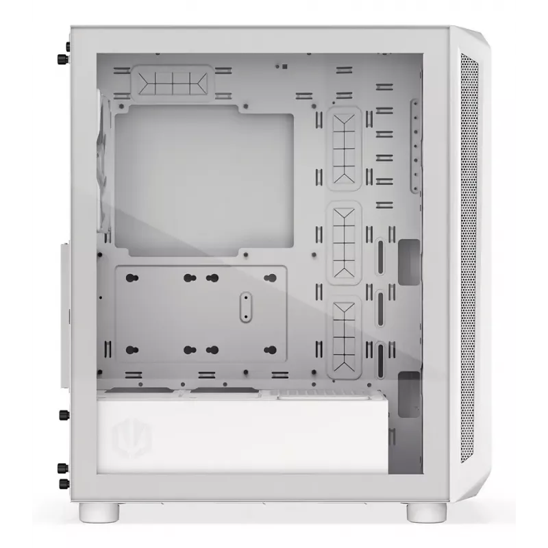 PC-Midi-Tower-Gehäuse ENDORFY ARX 500 ARGB Weiß – gehärtetes Glas, unterstützt ATX/Micro-ATX/Mini-ITX, 3x140 mm vorne + 1x140 mm hinten, 1×3,5-Zoll- + 6×2,5-Zoll-Einschübe