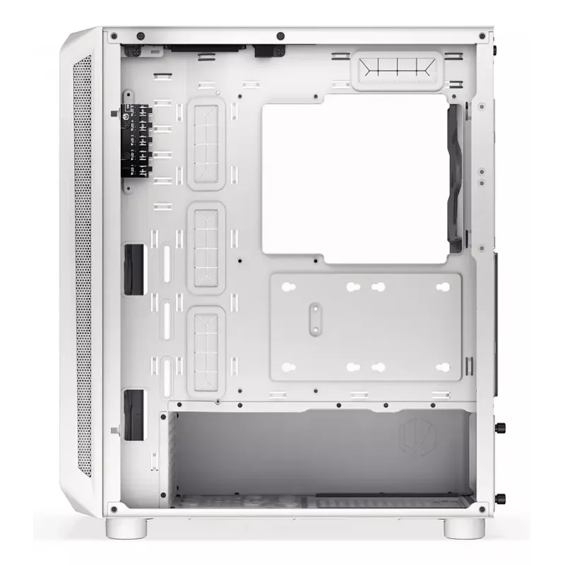 PC-Midi-Tower-Gehäuse ENDORFY ARX 500 ARGB Weiß – gehärtetes Glas, unterstützt ATX/Micro-ATX/Mini-ITX, 3x140 mm vorne + 1x140 mm hinten, 1×3,5-Zoll- + 6×2,5-Zoll-Einschübe