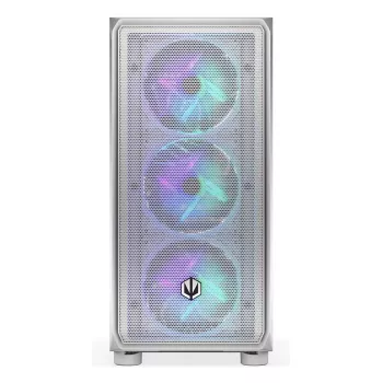 PC-Midi-Tower-Gehäuse ENDORFY ARX 500 ARGB Weiß – gehärtetes Glas, unterstützt ATX/Micro-ATX/Mini-ITX, 3x140 mm vorne + 1x140 mm hinten, 1×3,5-Zoll- + 6×2,5-Zoll-Einschübe