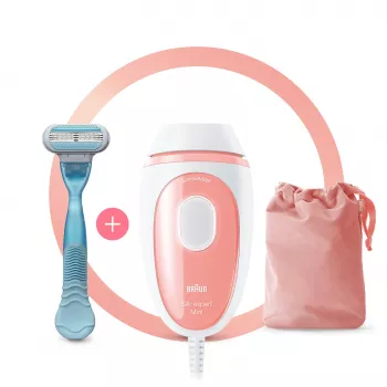 Braun Silk-expert Pro Silk-expert Mini Intense Pulsed Light (IPL) Pink, Weiß