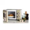 Ariete Vintage Line 3960 Vintage-Mikrowelle, 800 W, 20 L Kapazität, 3 Funktionen, 5 Kochstufen, Timer, Beige