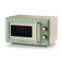 Ariete Vintage Line 3960 Vintage Mikrowelle, 800 W, Fassungsvermögen 20 l, 3 Funktionen, 5 Leistungsstufen, Timer, Grün