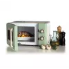Ariete Vintage Line 3960 Vintage Mikrowelle, 800 W, Fassungsvermögen 20 l, 3 Funktionen, 5 Leistungsstufen, Timer, Grün