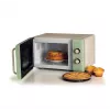 Ariete Vintage Line 3960 Vintage Mikrowelle, 800 W, Fassungsvermögen 20 l, 3 Funktionen, 5 Leistungsstufen, Timer, Grün
