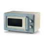 Ariete Vintage Line 3960 Vintage Mikrowelle, 800 W, 20 l Fassungsvermögen, 3 Funktionen, 5 Kochstufen, Timer, Blau