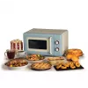 Ariete Vintage Line 3960 Vintage Mikrowelle, 800 W, 20 l Fassungsvermögen, 3 Funktionen, 5 Kochstufen, Timer, Blau