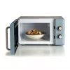 Ariete Vintage Line 3960 Vintage Mikrowelle, 800 W, 20 l Fassungsvermögen, 3 Funktionen, 5 Kochstufen, Timer, Blau