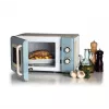 Ariete Vintage Line 3960 Vintage Mikrowelle, 800 W, 20 l Fassungsvermögen, 3 Funktionen, 5 Kochstufen, Timer, Blau
