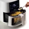 Ariete 4630 Heißluftfritteuse 9L, 1300W, Fassungsvermögen 9L, Garkapazität 2,5kg, 8 voreingestellte Programme, Temperatur bis zu 200°, transparenter Korb zur Garfortschrittskontrolle, Weiß
