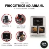 Ariete 4630 Heißluftfritteuse 9L, 1300W, Fassungsvermögen 9L, Garkapazität 2,5kg, 8 voreingestellte Programme, Temperatur bis zu 200°, transparenter Korb zur Garfortschrittskontrolle, Weiß