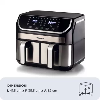 Heißluftfritteuse Ariete 4625/00 9 L 2100 W Schwarz Silber
