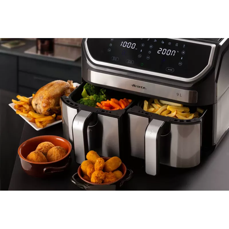 Heißluftfritteuse Ariete 4625/00 9 L 2100 W Schwarz Silber