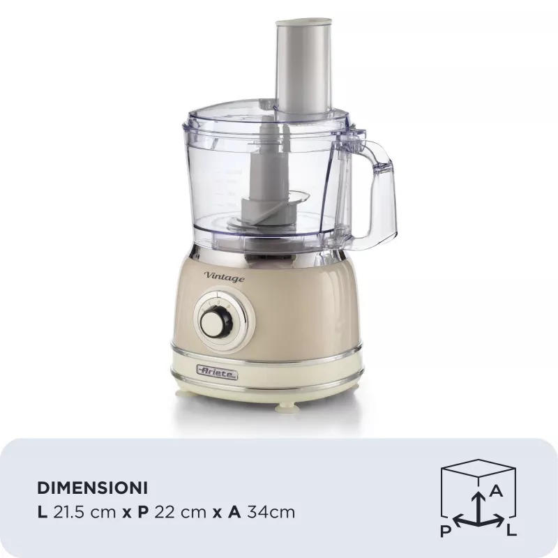 Ariete Vintage Line 1781/03 Küchenmaschine 1000 W 2,1 L Beige