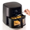 Ariete 4630 Heißluftfritteuse 9L, 1300W, Fassungsvermögen 9L, Gargutmenge 2,5 kg, 8 voreingestellte Programme, Temperatur bis zu 200 °C, transparenter Korb für Kochkontrolle, Schwarz