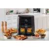 Ariete 4630 Heißluftfritteuse 9L, 1300W, Fassungsvermögen 9L, Gargutmenge 2,5 kg, 8 voreingestellte Programme, Temperatur bis zu 200 °C, transparenter Korb für Kochkontrolle, Schwarz