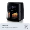 Ariete 4630 Heißluftfritteuse 9L, 1300W, Fassungsvermögen 9L, Gargutmenge 2,5 kg, 8 voreingestellte Programme, Temperatur bis zu 200 °C, transparenter Korb für Kochkontrolle, Schwarz