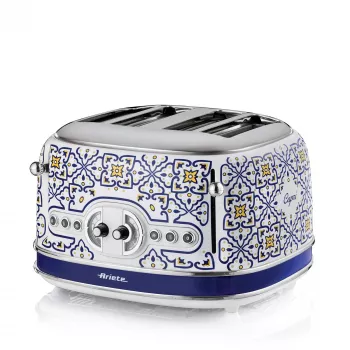 Toaster ARIETE Capri 4-Scheiben, 1630 W, weiß/mehrfarbig
