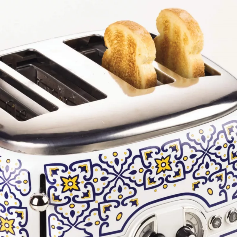 Toaster ARIETE Capri 4-Scheiben, 1630 W, weiß/mehrfarbig