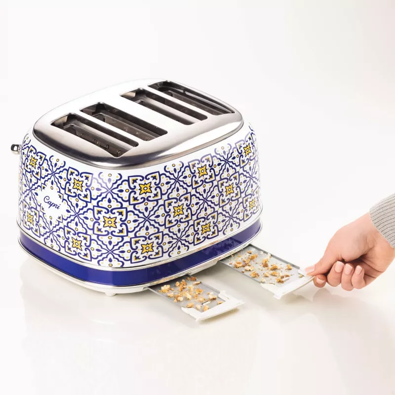 Toaster ARIETE Capri 4-Scheiben, 1630 W, weiß/mehrfarbig