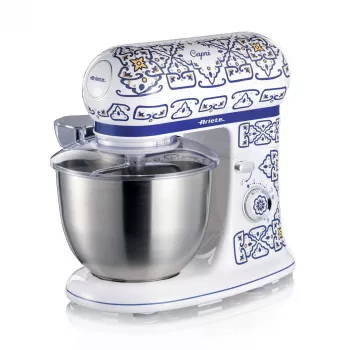 Ariete 1588 Capri Küchenmaschine, Planetenrührwerk, 7 Geschwindigkeiten, 2400 Watt, 5,5 Liter, Edelstahlschüssel