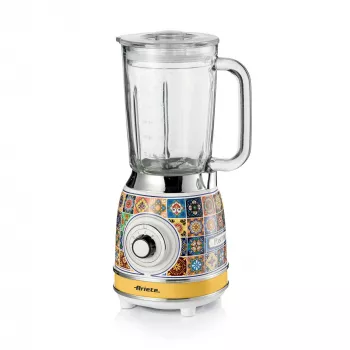 Ariete 583 Positano Mixer mit 1,5-Liter-Glaskrug, 4 Edelstahlklingen, 4 Geschwindigkeiten + Pulse, 1000 Watt