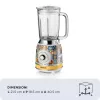 Ariete 583 Positano Mixer mit 1,5-Liter-Glaskrug, 4 Edelstahlklingen, 4 Geschwindigkeiten + Pulse, 1000 Watt