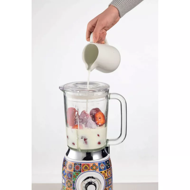 Ariete 583 Positano Mixer mit 1,5-Liter-Glaskrug, 4 Edelstahlklingen, 4 Geschwindigkeiten + Pulse, 1000 Watt