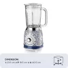 Ariete 583 Capri Standmixer mit 1,5-Liter-Glaskrug, 4 Edelstahlklingen, 4 Geschwindigkeiten + Pulsfunktion, 1000 Watt
