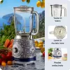 Ariete 583 Capri Standmixer mit 1,5-Liter-Glaskrug, 4 Edelstahlklingen, 4 Geschwindigkeiten + Pulsfunktion, 1000 Watt