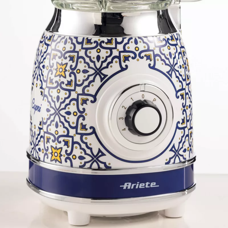 Ariete 583 Capri Standmixer mit 1,5-Liter-Glaskrug, 4 Edelstahlklingen, 4 Geschwindigkeiten + Pulsfunktion, 1000 Watt